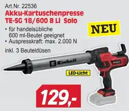 Zgonc Akku-Kartuschenpresse TE-SG 18/600 B Li Solo Einhell Angebot