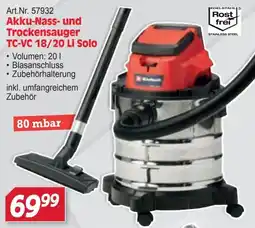 Zgonc Akku-Nass- und Trockensauger TC-VC 18/20 Li Solo Angebot