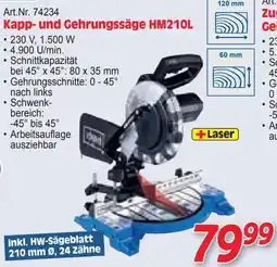 Zgonc Kapp- und Gehrungssäge HM210L Angebot