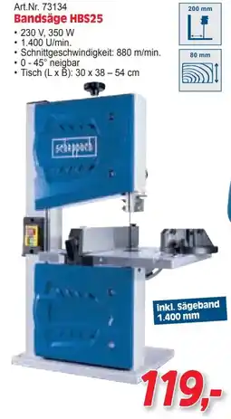 Zgonc Bandsäge HBS25 Angebot