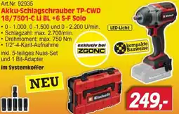 Zgonc Einhell Akku-Schlagschrauber TP-CWD 18/7501-C LI BL +6 S-F Solo Angebot