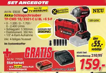Einhell Akku-Schlagschrauber TP-CWD 18/3501-C LI BL +6 S-F