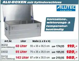 Zgonc Alutec ALU-BOXEN mit Zylinderschloss Angebot