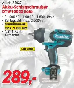 Zgonc Akku-Schlagschrauber DTW1002Z Solo Makita Angebot