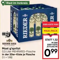 Maximarkt Most g'spritzt Rieder Bier Angebot