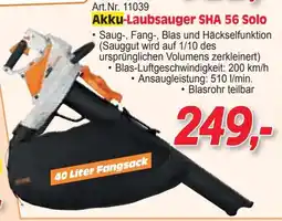 Zgonc Akku-Laubsauger SHA 56 Solo Angebot