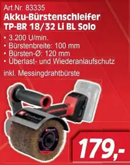 Zgonc Akku-Bürstenschleifer TP-BR 18/32 Li BL Solo Angebot