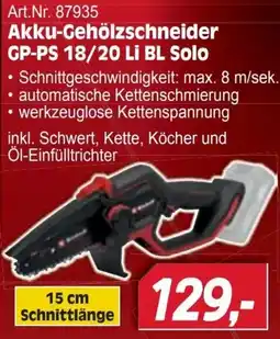 Zgonc Einhell Akku-Gehölzschneider GP-PS 18/20 Li BL Solo Angebot