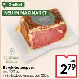 Maximarkt Großarl Bergkräuterspeck Angebot