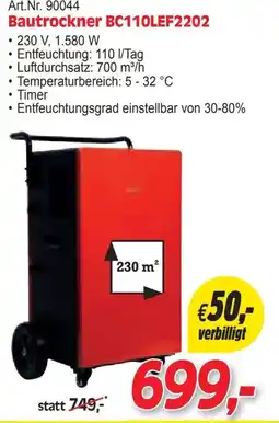 Zgonc Bautrockner BC110LEF2202 Angebot