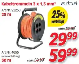 Zgonc Kabeltrommeln 3 x 1,5 mm² erba Angebot