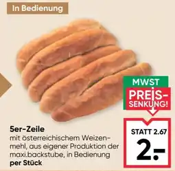 Maximarkt 5er-Zeile mit österreichischem Weizenmehl, aus eigener Produktion der maxi.backstube Angebot