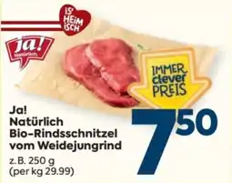 Billa Ja! Natürlich Bio-Rindsschnitzel vom Weidejungrind Angebot