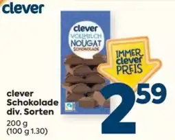 Billa clever Schokolade Angebot