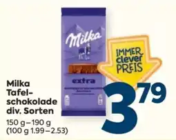 Billa Milka Tafelschokolade Angebot
