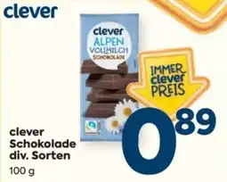 Billa clever Schokolade Angebot