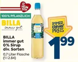 Billa BILLA immer gut 0% Sirup Angebot