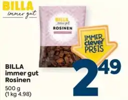 Billa BILLA immer gut Rosinen Angebot