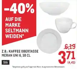 Metro Kaffee Obertasse Meran Uni Angebot