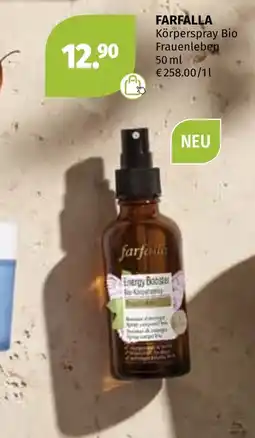 Müller Farfalla Körperspray Bio Frauenleben Angebot