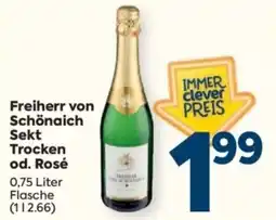 Billa Freiherr von Schönaich Sekt Trocken od. Rosé Angebot