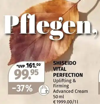 SHISEIDO VITAL PERFECTION Uplifting & Firming Advanced Cream 50 ml Angebot bei Müller