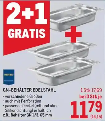GN-Behälter Edelstahl