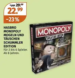Müller Hasbro Monopoly Mogeln und Täuschen Schummler Edition Angebot