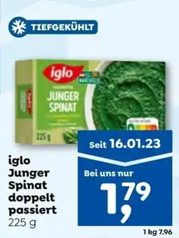 ADEG iglo Junger Spinat doppelt passiert Angebot