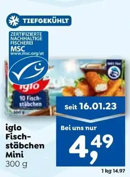 ADEG iglo Fischstäbchen Mini Angebot