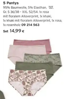 Tchibo Eduscho 5 Pantys Angebot