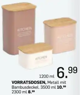 Möbel Ludwig Vorratsdosen, Metall mit Bambusdeckel Angebot