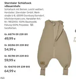 Tchibo Eduscho Sterntaler Schlafsack Bauernhof Angebot