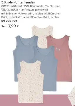 Tchibo Eduscho 5 Kinder-Unterhemden Angebot