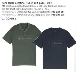 Tchibo Eduscho Tom Tailor Serafino T-Shirt mit Logo-Print Angebot