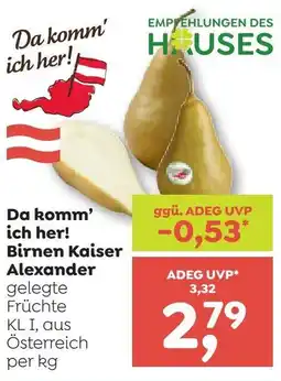 ADEG Birnen Kaiser Alexander Angebot