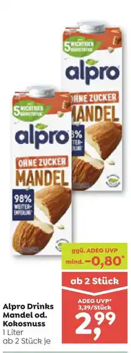 ADEG Alpro Drinks Mandel od. Kokosnuss Angebot