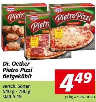 Dr. Oetker Pietro Pizzi Tiefgekühlt 540 g-780 g