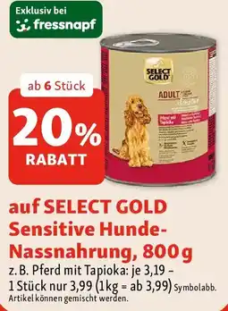 Fressnapf SELECT GOLD Sensitive Hunde Nassnahrung Angebot