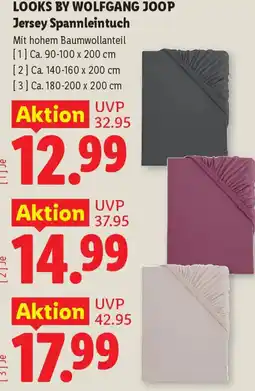 Lidl LOOKS BY WOLFGANG JOOP Jersey Spannleintuch Angebot
