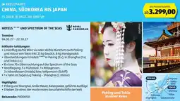 Hofer Kreuzfahrt china, südkorea bis japan Angebot