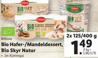 Lidl Bio Hafer-/Mandeldessert, Bio Skyr Natur 400g Angebot