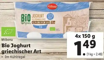 Lidl Bio Joghurt Griechischer Art 4x150g Angebot