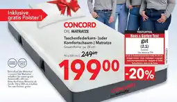 Matratzen Concord CONCORD Taschenfederkern- (oder Komfortschaum-) Matratze Angebot