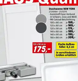 Bauhaus Duschwanne NEW YORK Angebot