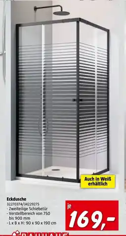Bauhaus Eckdusche Angebot