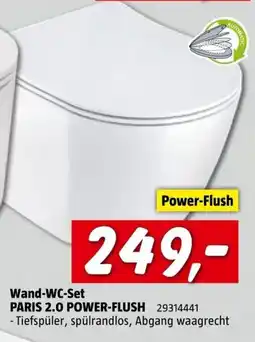 Bauhaus Wand-WC-Set PARIS 2.0 POWER-FLUSH Angebot