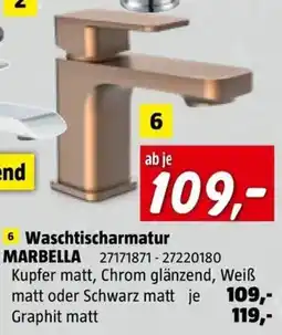 Bauhaus Waschtischarmatur MARBELLA Angebot