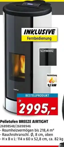 Bauhaus Freepoint Pelletofen BREEZE AIRTIGHT Angebot