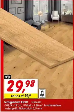 Bauhaus Fertigparkett EICHE Angebot